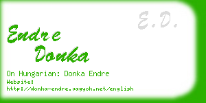 endre donka business card